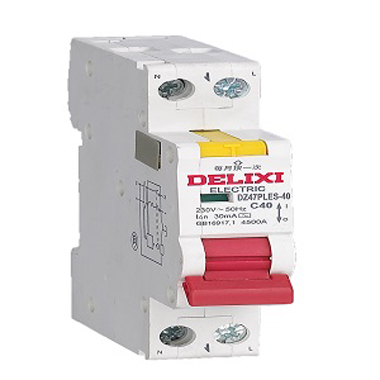DELIXI德力西DZ47PLES-40 "相線+中性線"漏電保護斷路器
