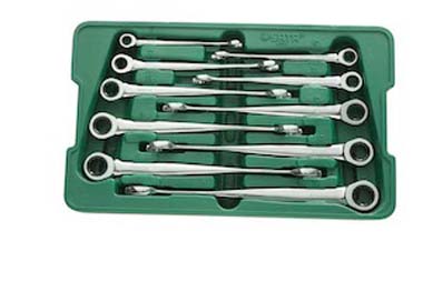世達(dá)工具08016  10件加長(zhǎng)型X柄兩用快扳組套