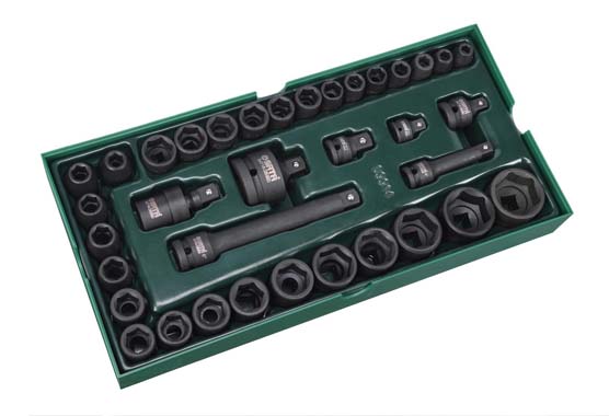 世達工具09914    工具托組套-36件3/8"x1/2"系列風動套筒