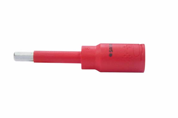 世達(dá)工具24404  12.5mm注塑型VDE絕緣六角旋具套筒4*120mm