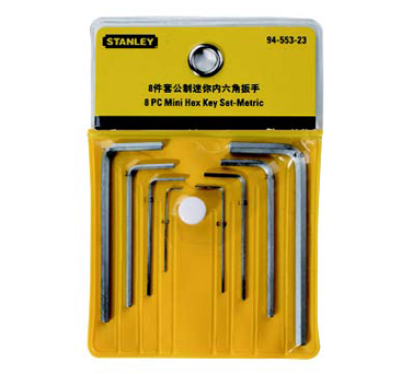 STANLEY史丹利工具STMT94553-8-23 8件套公制迷你內六角扳手