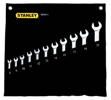 STANLEY史丹利工具93-611-22 11件套公制精拋光兩用長(zhǎng)扳...